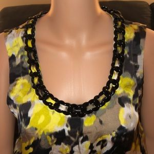 Alfani multi colored tunic top w drawstring waist.